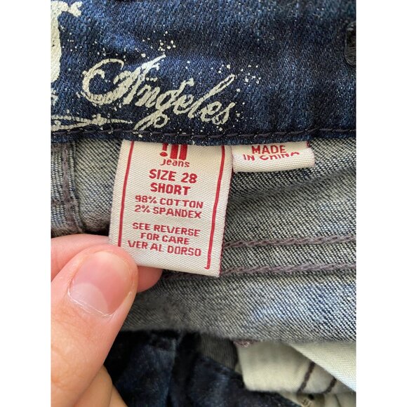 IT Jeans Womens Slim-Fit Dark Wash Denim 28 Short Cotton/Spandex Blend Stretch - Picture 5 of 9